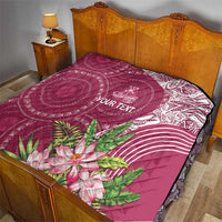 Fiji Adi Cakobau School Personalised Quilt Masi Tapa Mix Plumeria