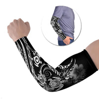 Aloha Hawaii Turtles Floral Arm Sleeves Obsidian Glaze