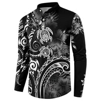 Aloha Hawaii Turtles Floral Button Sweatshirt Obsidian Glaze