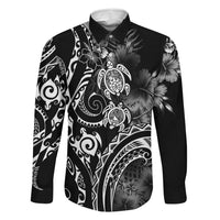 Aloha Hawaii Turtles Floral Family Matching Summer Maxi Dress and Hawaiian Shirt Obsidian Glaze