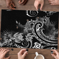 Aloha Hawaii Turtles Floral Puzzle Obsidian Glaze