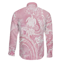 Aloha Hawaii Turtles Floral Family Matching Summer Maxi Dress and Hawaiian Shirt Pink Marbles Glaze