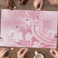 Aloha Hawaii Turtles Floral Puzzle Pink Marbles Glaze LT7 - Polynesian Pride
