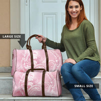 Aloha Hawaii Turtles Floral Travel Bag Pink Marbles Glaze