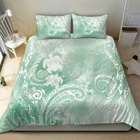 Aloha Hawaii Turtles Floral Bedding Set Seafoam Marbles Glaze LT7 - Polynesian Pride