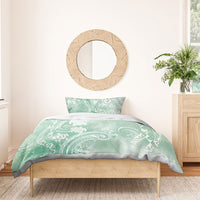 Aloha Hawaii Turtles Floral Bedding Set Seafoam Marbles Glaze LT7 - Polynesian Pride