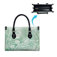 Aloha Hawaii Turtles Floral Leather Bag Seafoam Marbles Glaze