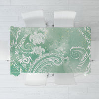 Aloha Hawaii Turtles Floral Tablecloth Seafoam Marbles Glaze LT7 Seafoam - Polynesian Pride