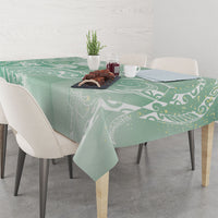Aloha Hawaii Turtles Floral Tablecloth Seafoam Marbles Glaze LT7 - Polynesian Pride