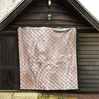 Aloha Hawaii Turtles Floral Quilt Taupe Marbles Glaze