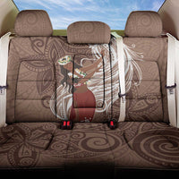 Tahiti Islands Polynesian Plumeria Back Car Seat Cover Tahitian Vahine 'Ote'a - Beige