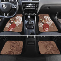 Tahiti Islands Polynesian Plumeria Car Mats Tahitian Vahine 'Ote'a - Beige LT7 Set 4pcs Beige - Polynesian Pride