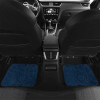 Tahiti Islands Polynesian Plumeria Car Mats Tahitian Vahine 'Ote'a - Navy Blue LT7 Set 2pcs - Back Blue - Polynesian Pride