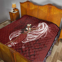 Tahiti Islands Polynesian Plumeria Quilt Tahitian Vahine 'Ote'a - Scarlet LT7 - Polynesian Pride