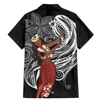 Tahiti Islands Polynesian Plumeria Family Matching Summer Maxi Dress and Hawaiian Shirt Tahitian Vahine 'Ote'a - Black