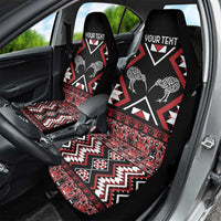 Personalised Taniko Motifs Aotearoa Car Seat Cover Waitangi Kowhaiwhai Kiwi