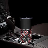Personalised Taniko Motifs Aotearoa Skinny Tumbler Waitangi Kowhaiwhai Kiwi LT7 - Polynesian Pride