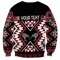 Personalised Taniko Motifs Aotearoa Sweatshirt Waitangi Kowhaiwhai Kiwi