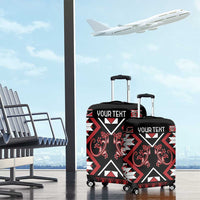Personalised Aotearoa Waitangi Luggage Cover Taniko Motifs - Mania Gecko