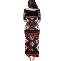 Personalised Aotearoa Waitangi Puletasi Taniko Motifs - Mania Gecko