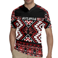 Personalised Aotearoa Waitangi Rugby Jersey Taniko Motifs - Mania Gecko LT7 - Polynesian Pride