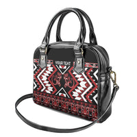 Personalised Aotearoa Waitangi Shoulder Handbag Taniko Motifs - Mania Gecko LT7 - Polynesian Pride