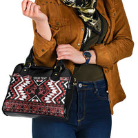 Personalised Aotearoa Waitangi Shoulder Handbag Taniko Motifs - Mania Gecko LT7 - Polynesian Pride