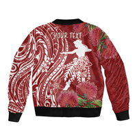 Personalised Hawaii Wahine Bomber Jacket Women's Day Ohia Lehua LT7 - Polynesian Pride