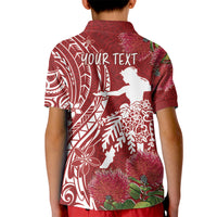 Personalised Hawaii Wahine Kid Polo Shirt Women's Day Ohia Lehua LT7 - Polynesian Pride
