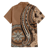 Personalized Tonga Ngatu Hawaiian Shirt Vintage Brown Manulua Motifs