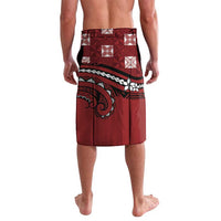 Personalized Tonga Ngatu Lavalava Iconic Red Manulua Motifs