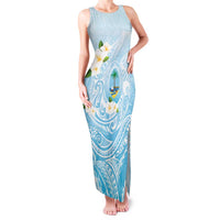 Guam Fishhook Mix Guasali Flowers Family Matching Tank Maxi Dress and Hawaiian Shirt Dreaming Turquoise