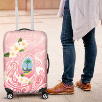 Guam Fishhook Mix Guasali Flowers Luggage Cover Dreaming Coral