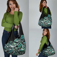 Maori Matariki - Manaia Grocery Bag Emerald Paua Shell LT7 - Polynesian Pride