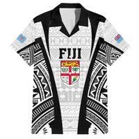 personalised-fiji-rugby-family-matching-off-shoulder-short-dress-and-hawaiian-shirt-2023-world-cup-history-makers-white-ver