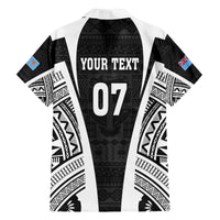 personalised-fiji-rugby-family-matching-long-sleeve-bodycon-dress-and-hawaiian-shirt-2023-world-cup-history-makers-black-ver