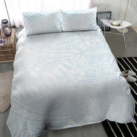 White Sunday Bedding Set Plumeria Tatau Mix Tapa