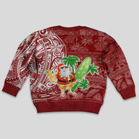 Hawaii Christmas Mele Kalikimaka Kid Ugly Christmas Sweater Santa Claus LT7 - Polynesian Pride