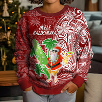 Hawaii Christmas Mele Kalikimaka Kid Ugly Christmas Sweater Santa Claus LT7 - Polynesian Pride