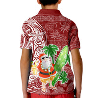 Hawaii Christmas Mele Kalikimaka Kid Polo Shirt Santa Claus LT7 - Polynesian Pride