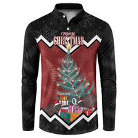 Personalised New Zealand Christmas Button Sweatshirt Xmas Fern and Kiwi Birds