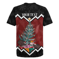 Personalised New Zealand Christmas Rugby Jersey Xmas Fern and Kiwi Birds