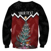 Personalised New Zealand Christmas Sweatshirt Xmas Fern and Kiwi Birds