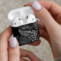 Aotearoa Personalized Lawn Bowls Maori AirPods Case New Zealand Black Tribal Silver Fern LT7 - Polynesian Pride
