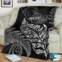 Aotearoa Personalized Lawn Bowls Maori Blanket New Zealand Black Tribal Silver Fern - Polynesian Pride