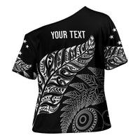 Aotearoa Personalized Lawn Bowls Maori Cross Shoulder Shirt New Zealand Black Tribal Silver Fern LT7 - Polynesian Pride