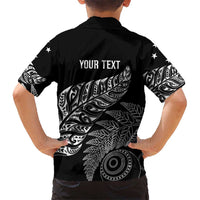 Aotearoa Personalized Lawn Bowls Maori Family Matching Summer Maxi Dress and Hawaiian Shirt New Zealand Black Tribal Silver Fern LT7 - Polynesian Pride