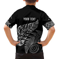 Aotearoa Personalized Lawn Bowls Maori Family Matching Tank Maxi Dress and Hawaiian Shirt New Zealand Black Tribal Silver Fern LT7 - Polynesian Pride