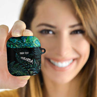 Aotearoa Personalized Lawn Bowls Maori AirPods Case New Zealand Paua Shell Tribal Silver Fern LT7 - Polynesian Pride