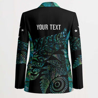 Aotearoa Personalized Lawn Bowls Maori Blazer New Zealand Paua Shell Tribal Silver Fern - Polynesian Pride